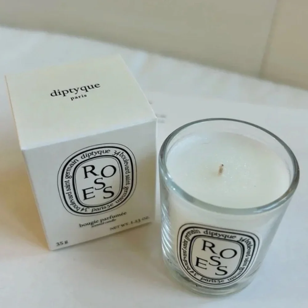 Diptyque Paris Eau Roses Scented Bougie Parfumee Candle 35g